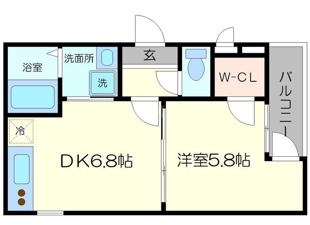 フジパレス正雀駅南I番館の間取り