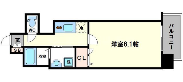 プレサンス堺筋本町駅前の間取り