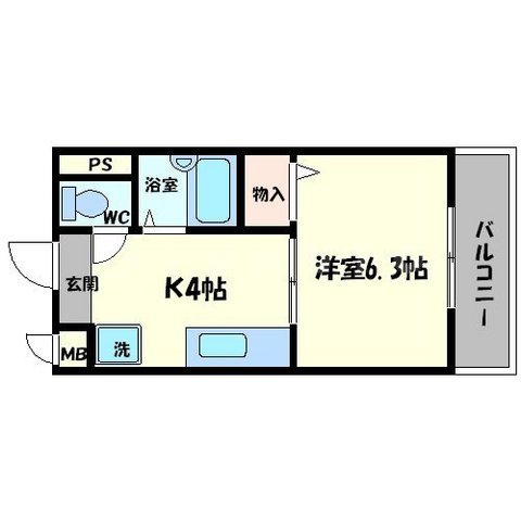 キャビン千里山の間取り