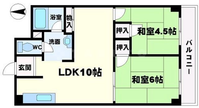ハイツ西野の間取り
