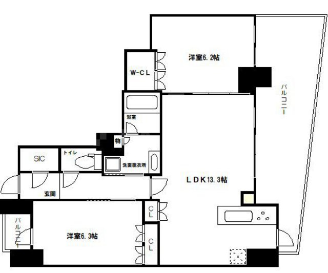 プラウド南堀江の間取り