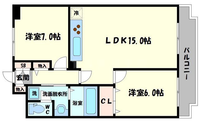 ハイツ森ノ宮の間取り