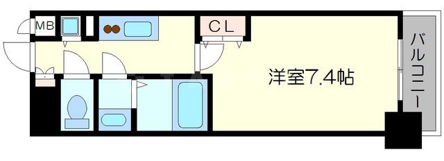 エスリード北浜EASTの間取り