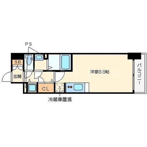 エスリード北浜EASTの間取り