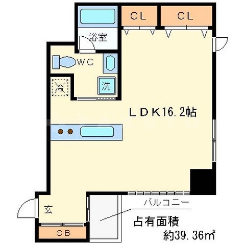 ルクレ堺筋本町レジデンスの間取り