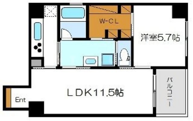 ルクレ堺筋本町レジデンスの間取り