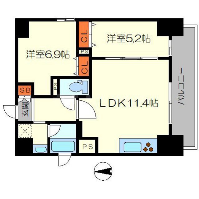 ミラノ堺筋の間取り