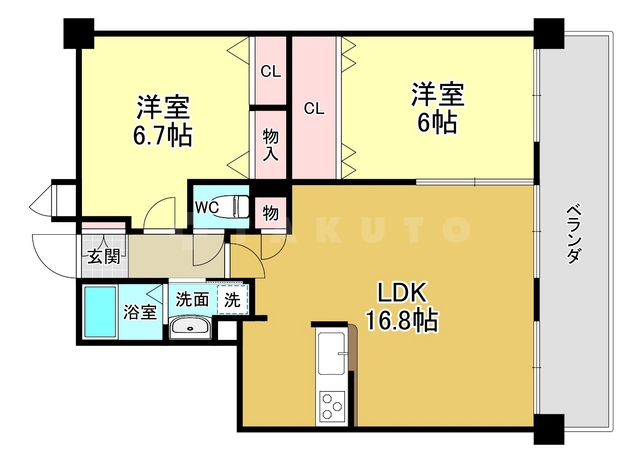 藤和シティホームズ豊中岡町の間取り