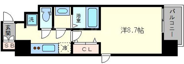コンフォリア心斎橋EASTの間取り