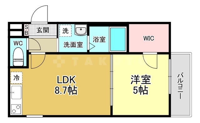 フジパレス阪急吹田駅南I番館の間取り