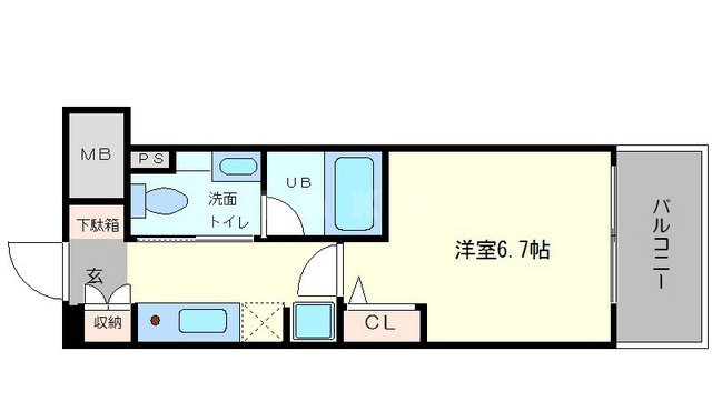 レオンコンフォート谷町六丁目の間取り