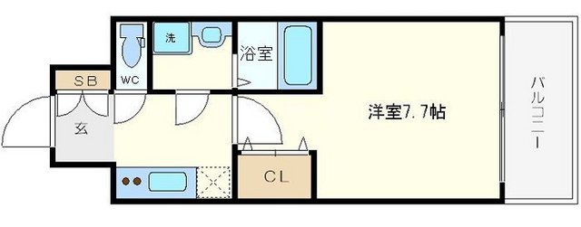 エスリード阿波座シティーウエストの間取り