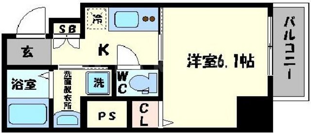 エスカーサ心斎橋EASTの間取り