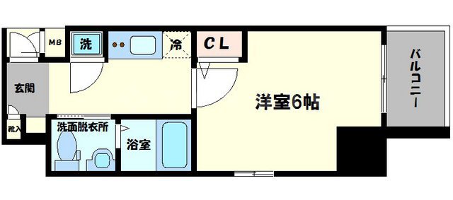 エスリード靭公園の間取り