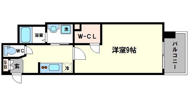 プレサンス堺筋本町駅前の間取り