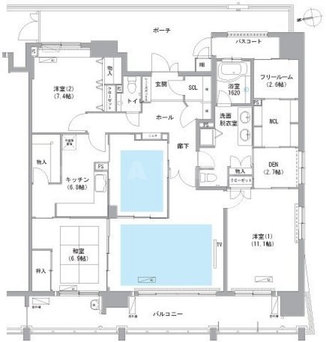ロイヤルパークスなんばの間取り
