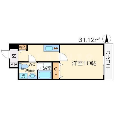 モンサンミッシェル北浜の間取り