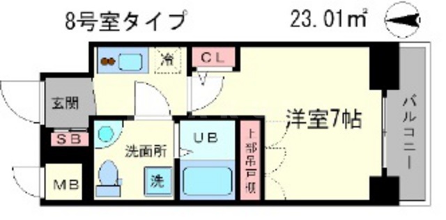 アドバンス心斎橋ラシュレの間取り