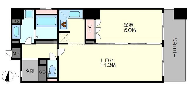 リーガル四ツ橋立売堀Ⅱの間取り