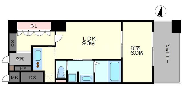 リーガル四ツ橋立売堀Ⅱの間取り