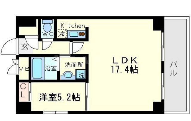 KDXレジデンス難波の間取り