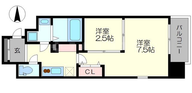 ファーストフィオーレ心斎橋イーストⅡの間取り