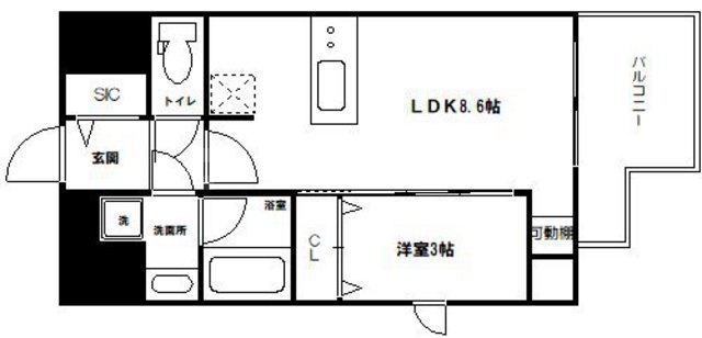 レオンコンフォート難波クレアの間取り