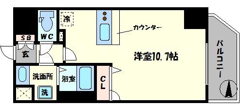 プレサンス北浜ラ・フェスタの間取り
