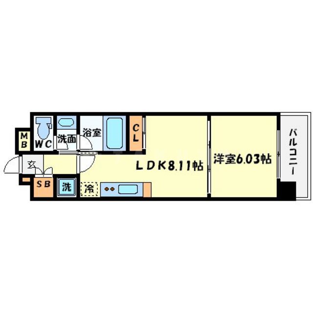 コンソラーレ土佐堀の間取り