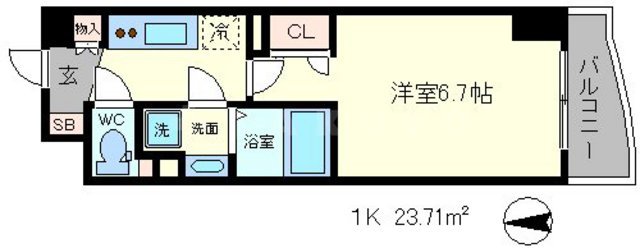 セレニテ心斎橋グランデの間取り