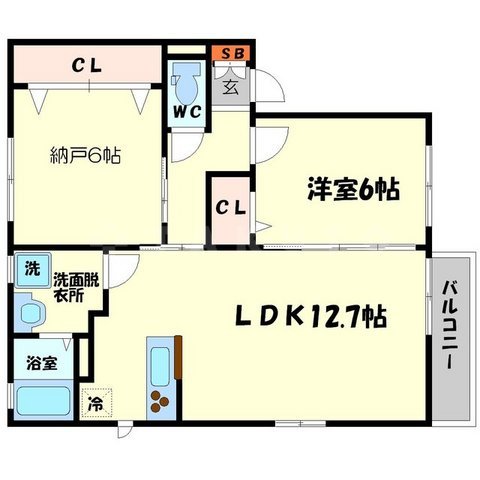 江坂ガーデンヒラノステージB棟の間取り