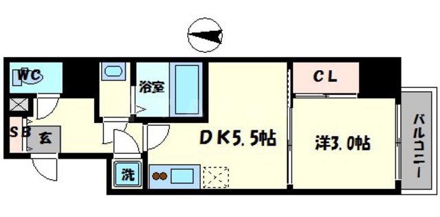 SERENiTE本町refletの間取り