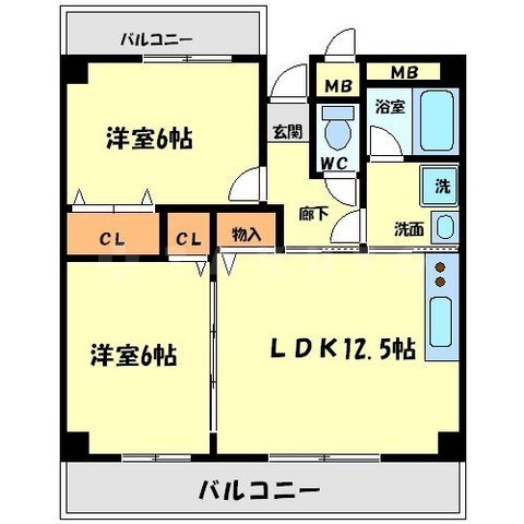 コーポ楓の間取り