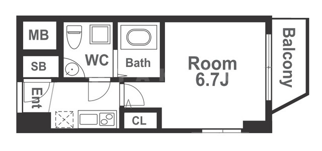 SERENiTE本町refletの間取り