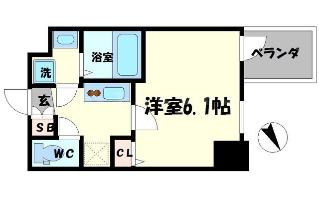 プレサンス上町台クレストの間取り