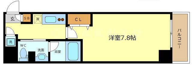 プリエールTAT江戸堀の間取り
