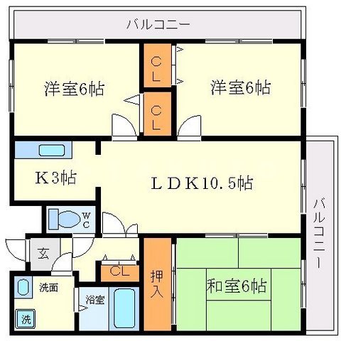 アビタシオン橋本Iの間取り