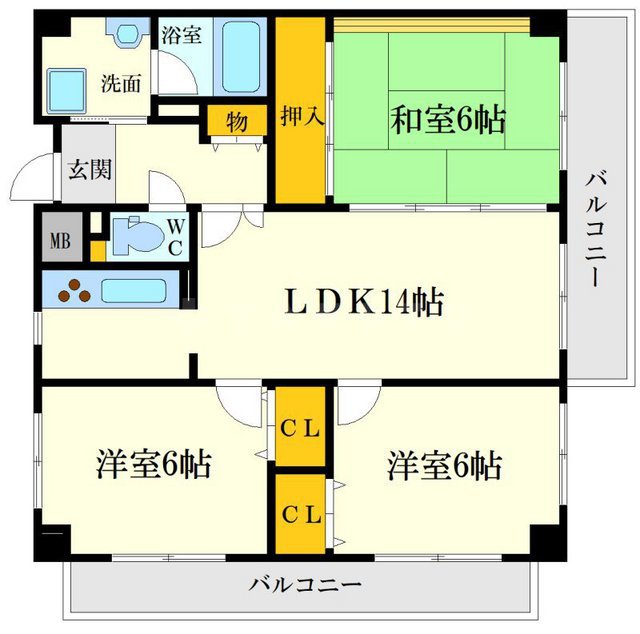 アビタシオン橋本Iの間取り