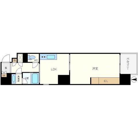 ボーベル南船場の間取り