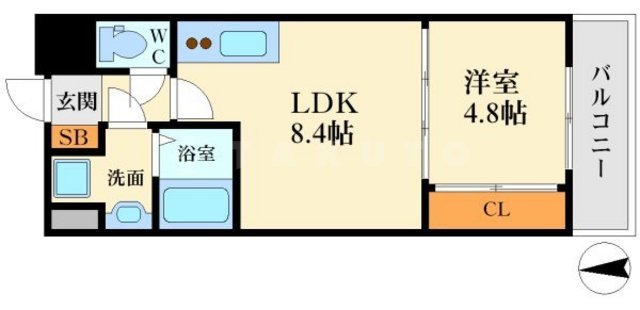 ライブガーデン江坂の間取り