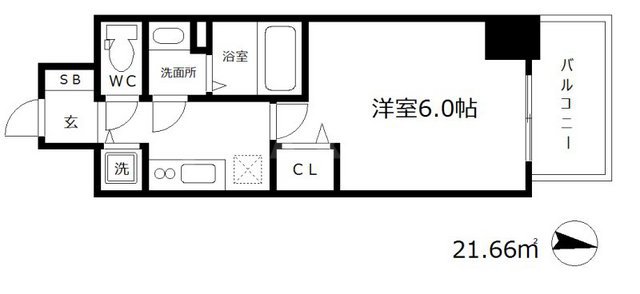 プレサンス江戸堀の間取り