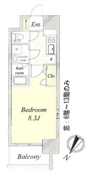 エスリードレジデンス弁天町グランデの間取り