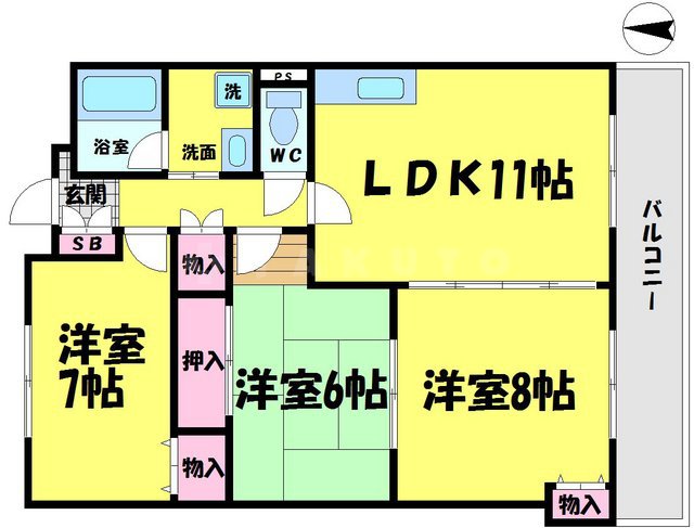 ISM大阪城公園（城東グリーンマンション）の間取り
