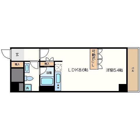 南堀江アパートメントシエロの間取り