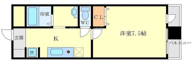 ミラクルセブン江坂の間取り