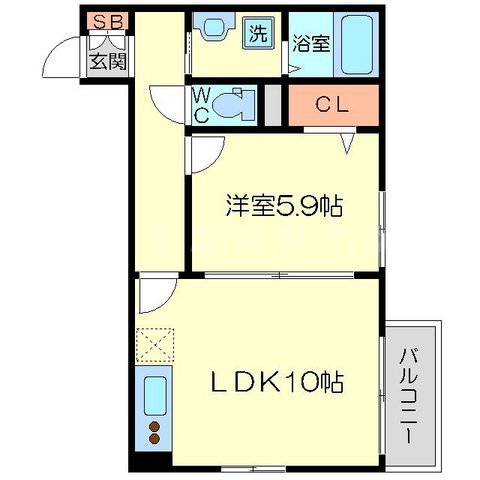 シャルマンコート豊中の間取り