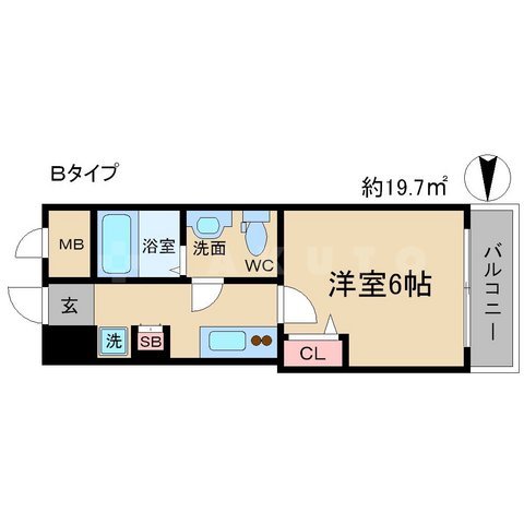 SERENiTE北浜の間取り