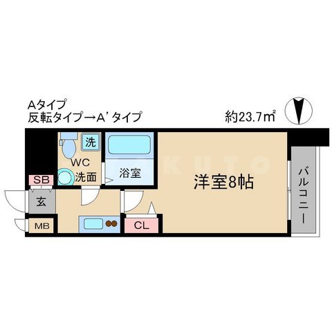 SERENiTE北浜の間取り