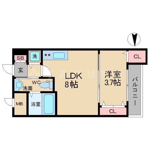 SERENiTE北浜の間取り