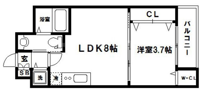 SERENiTE北浜の間取り
